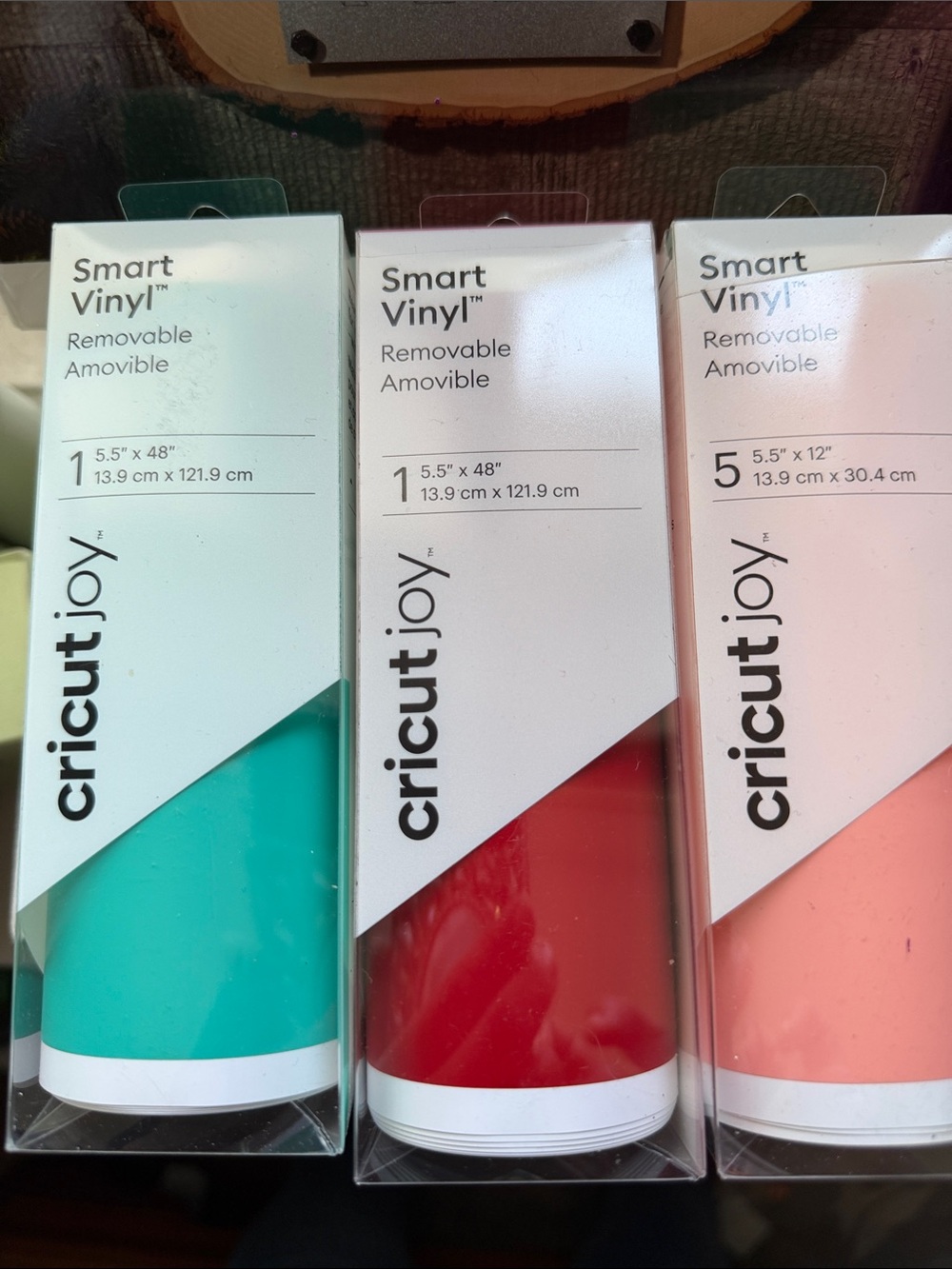 Cricut Joy Smart Removable Vinyl - Red with Teal Accents Bundle